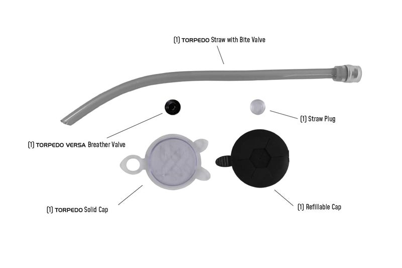XLAB Torpedo Refresh Kit - Replacement Straw, and Accessories for Torpedo Versa Front Hydration Systems - Image 2